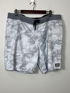 Pelagic‎ Men's Gray Camo Swim Trunks